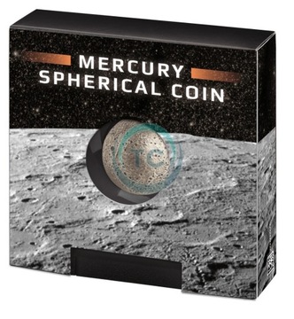 Moneta 2022 Barbados  Spherical Mercury 3D Planet