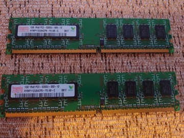 2GB RAM (2X1GB) HYNIX 1RX8 PC2 5300U HYMP112U64CP8