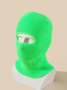 Kominiarka Balaclava Zielona NEON 1 Otwór