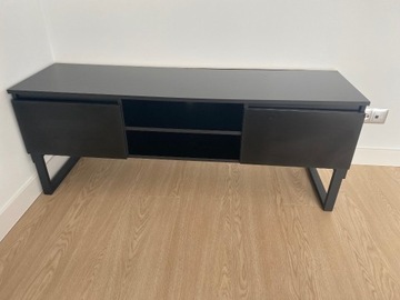 Szafka RTV czarna 140 cm x 54 cm x 40 cm loft