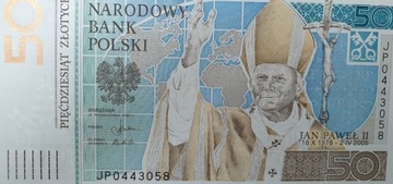  50 zł - I banknot kolekcjonerski Jan Paweł II