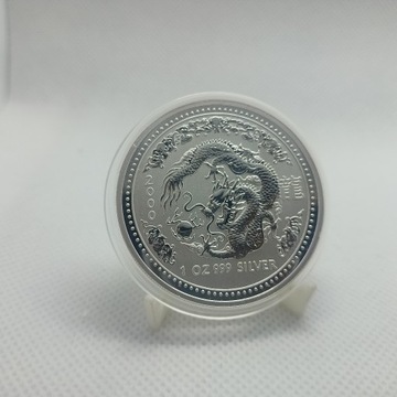 LUNAR I Rok smoka 2000 DRAGON SMOK 1oz 1$