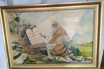 antyczny obraz "  Mojżesz na górze Synaj"