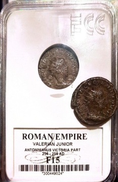 Rzym. Antoninian x2. Walerian I i II.