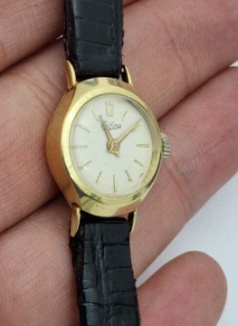 Złoty damski zegarek mechaniczny Bifora 585