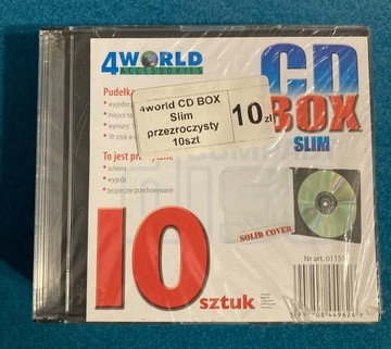 Pudełka na płyty CD/DVD Slim 10szt