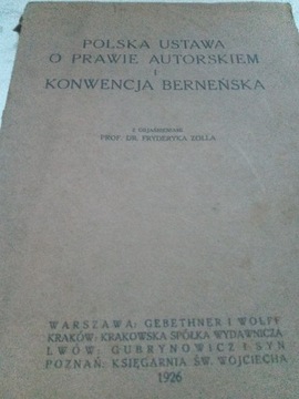 POLSKA USTAWA O PRAWIE AUTORSKIEM 1926