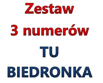 ZESTAW 3 ZŁOTYCH NUMERÓW TU BIEDRONKA NA KARTĘ