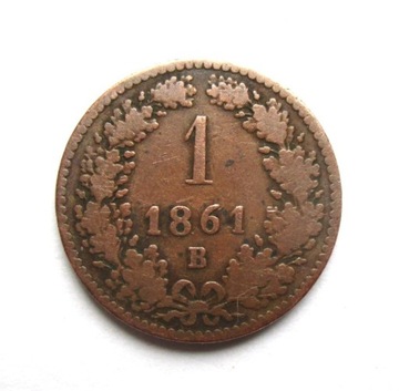 1 Kreuzer 1861 r. Austria