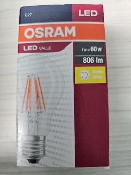 Żarówka LED Osram E27 7W (60W) 806lm 2700K