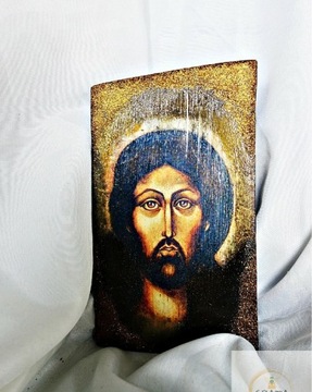 Handmade Decoupage Jezus Ikona