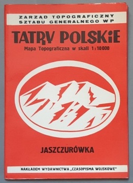 Tatry Jaszczurówka mapa wojskowo turystyczna 10000