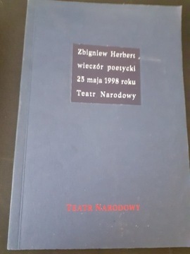 Wieczór poetycki 25maja1998 Teatr Narodowy Herbert