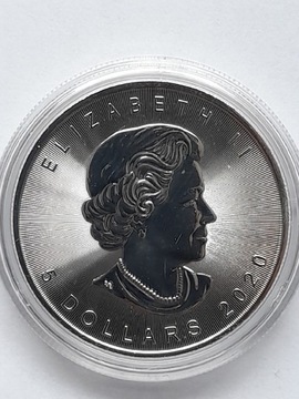 Kanadyjski Liść Klonowy 2020 1oz Maple Leaf Silver