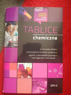 Tablice chemiczne wyd. Greg