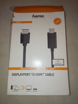 Kabel display port-hdmi.