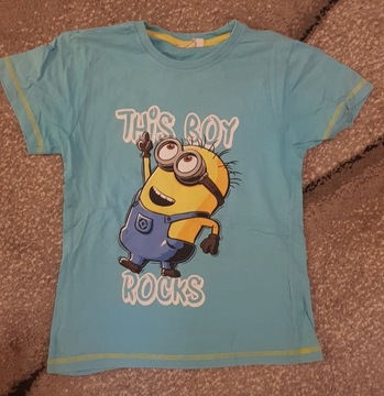 2 szt  t-shirt, podkoszulek Minionki rozm 134 