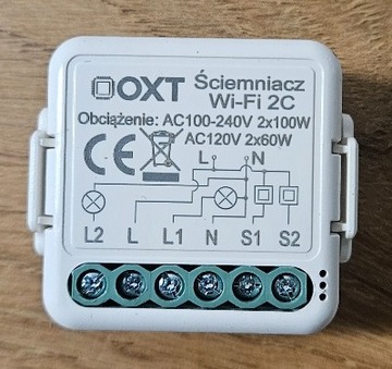 Moduł OXT Smart Mini Ściemniacz 2 obwody WiFi