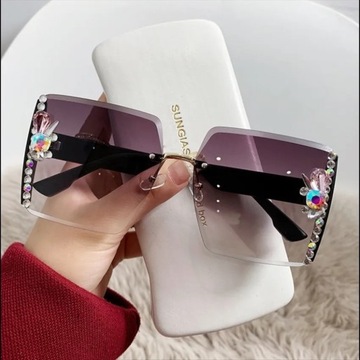 Okulary przeciwsłoneczne z kryształkami