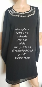 Atmosphere 34/6 sukienka oversize czarna