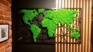 Ogromna Mapa świata XXL 120 cm - PREMIUM chrobotek
