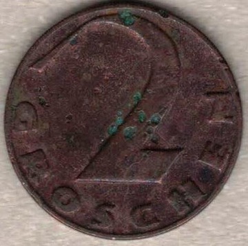 Austria 2 groschen grosze 1925, 19 mm