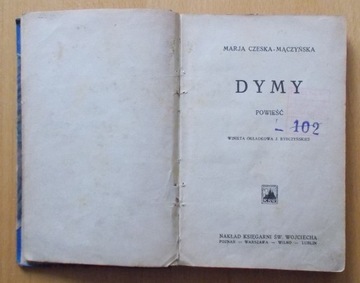 Maria Czeska-Mączyńska DYMY 1926 stan db-