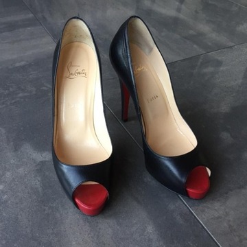 Klasyczne szpilki peep toe Christian Louboutin 39