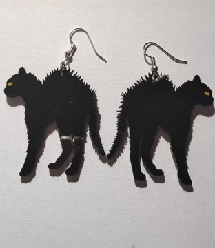 Kolczyki czarne koty