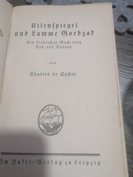 Uilenspiegel und Lamme Goedzak,z dedykacją, flotylla "Flandria", antyk 