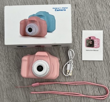 Różowy aparat dla dzieci kamera