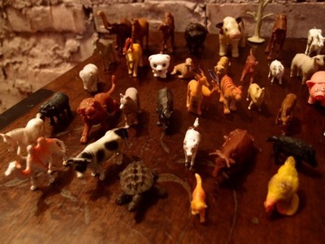 zwierzęta zabawki zestaw 60 szt Kolekcja zwierzaki