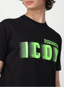 DSQUARED2 blur regular fit NEON T-SHIRT rozmiar L 