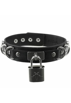 Obroża KILLSTAR choker kłódka pentagram goth punk