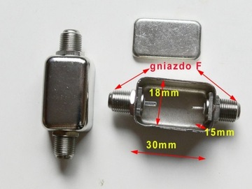 PUSZKA METALOWA 2x GNIAZDO F FILTR