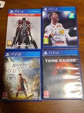 PS4 Gry Tomb raider, Fifa, Assasin's Creed, Blood