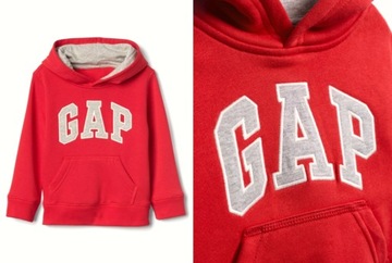 GAP czerwona bluza dresowa z logo oryginał 4 lata