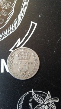 3 pensy 1906 Wielka Brytania