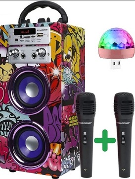 Głośnik przenośny Dynasonic Bluetooth KARAOKE 