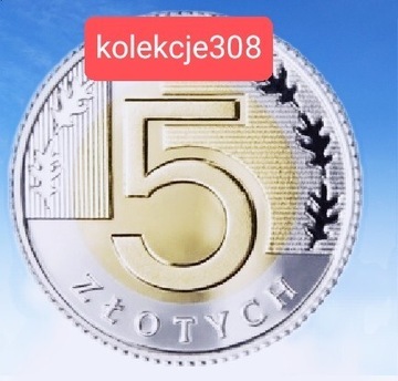 5 złotych 2021 mennicze z woreczka