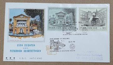 WATYKAN koperta fdc ARCHITEKTURA 1975