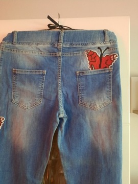 Jeginsy jeans elastyczny m/l motylek