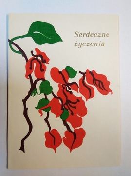 Grafika roślinna Spółdzielnia Lublin karnet
