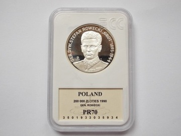 200000 złotych 1990 - Gen. Rowecki,  MS70