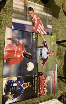 Plakaty piłkarskie 80x56 dwustronne pakiet 4