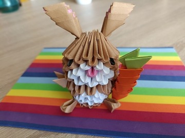 Królik Wielkanocny Origami Modułowe 3D