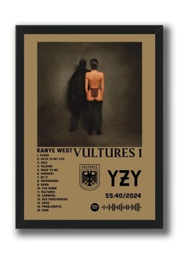 Plakat Kanye West "Vultures1" w ramce A4.