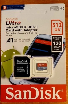 Karta sandisk 512 GB nowa