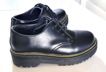 Dr. Martens buty SKÓRZANE PÓŁBUTY PLATFORMA 37