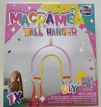 Tęczowa ozdoba wieszak diy "macramè wall hanger"
